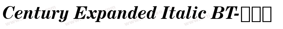 Century Expanded Italic BT字体转换